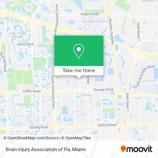 Brain Injury Association of Fla map