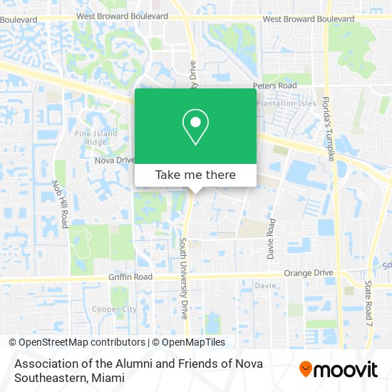 Mapa de Association of the Alumni and Friends of Nova Southeastern