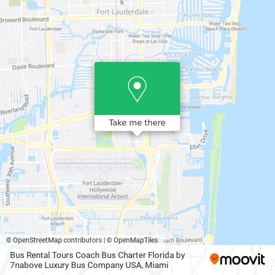 Mapa de Bus Rental Tours Coach Bus Charter Florida by 7nabove Luxury Bus Company USA