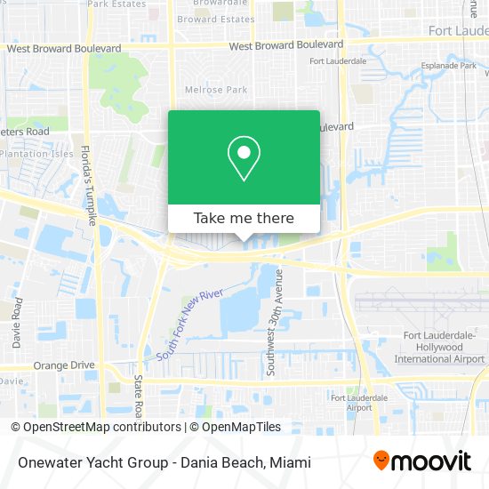 Mapa de Onewater Yacht Group - Dania Beach