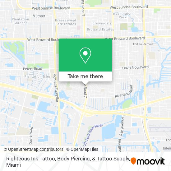 Righteous Ink Tattoo, Body Piercing, & Tattoo Supply map