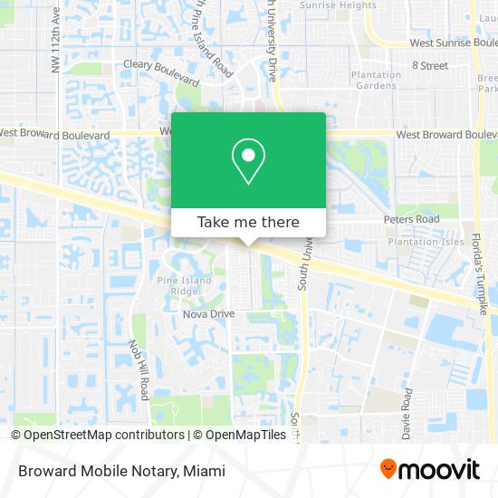 Mapa de Broward Mobile Notary