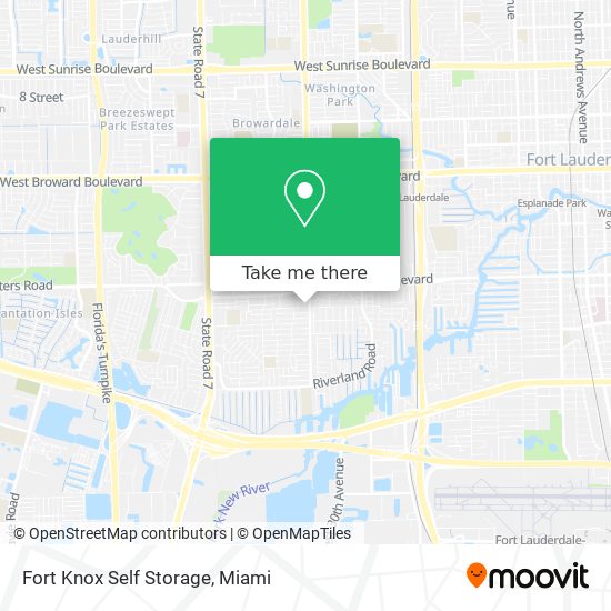 Fort Knox Self Storage map