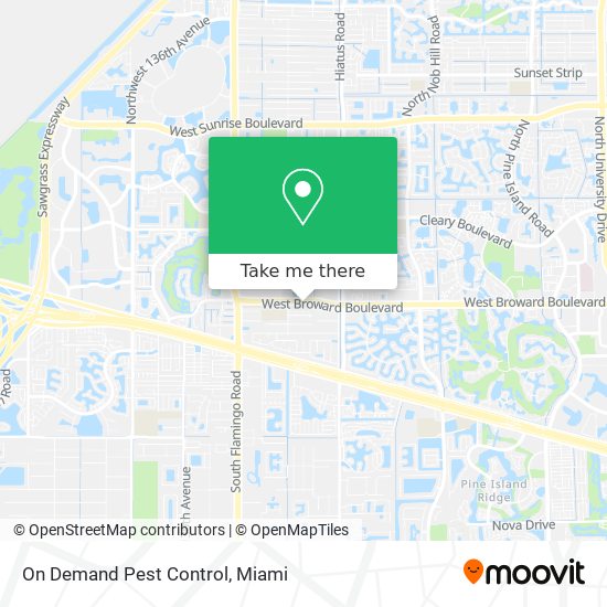 Mapa de On Demand Pest Control