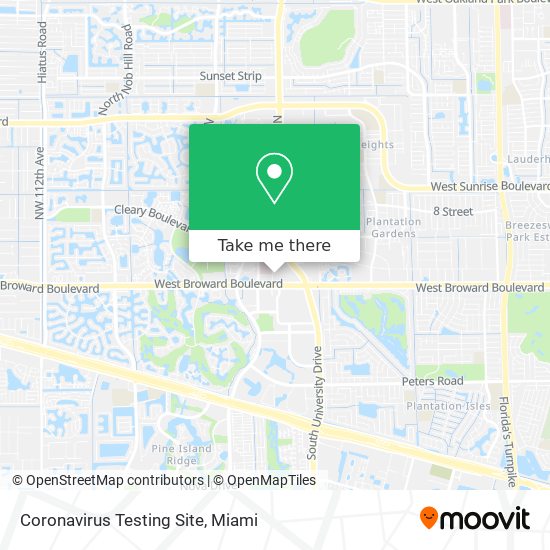 Mapa de Coronavirus Testing Site