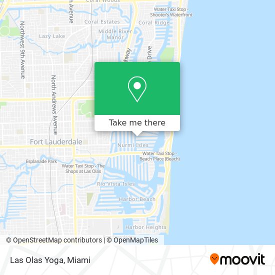 Las Olas Yoga map