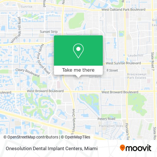 Onesolution Dental Implant Centers map