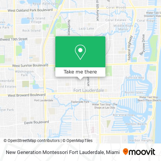 Mapa de New Generation Montessori Fort Lauderdale