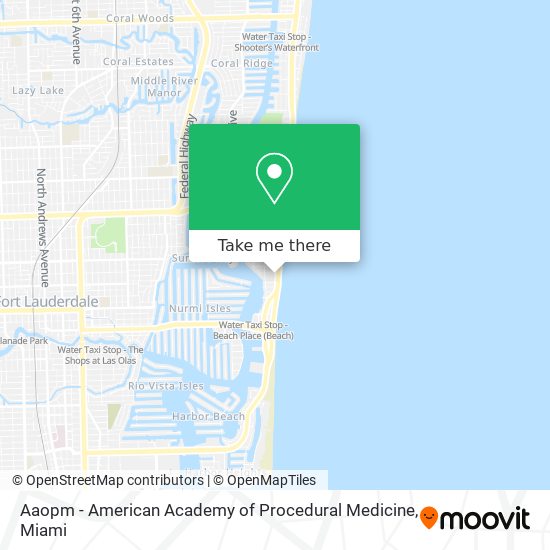 Mapa de Aaopm - American Academy of Procedural Medicine