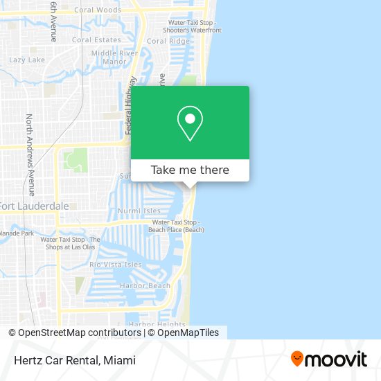 Hertz Car Rental map