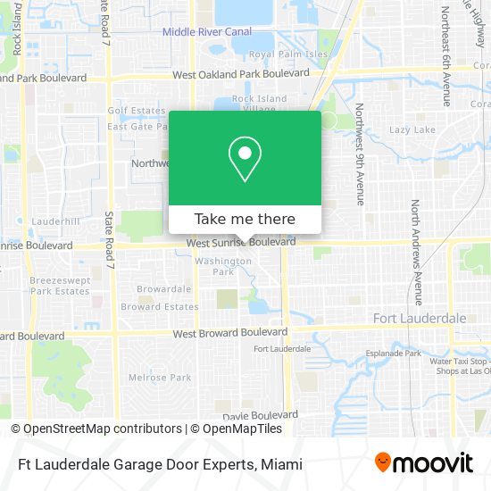 Ft Lauderdale Garage Door Experts map