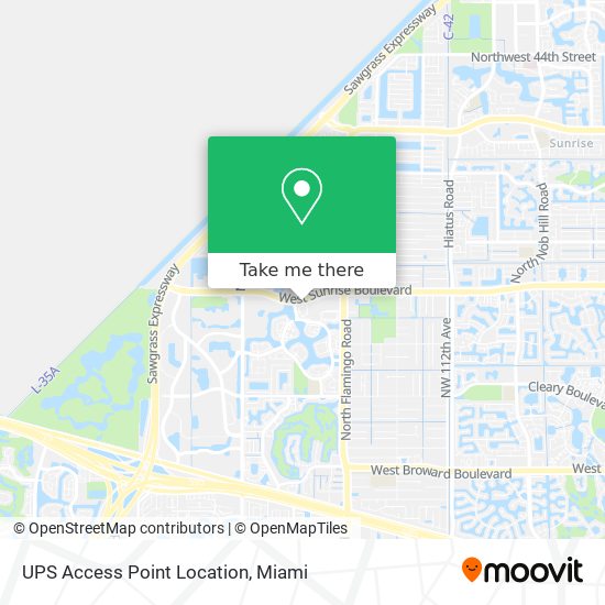 UPS Access Point Location map