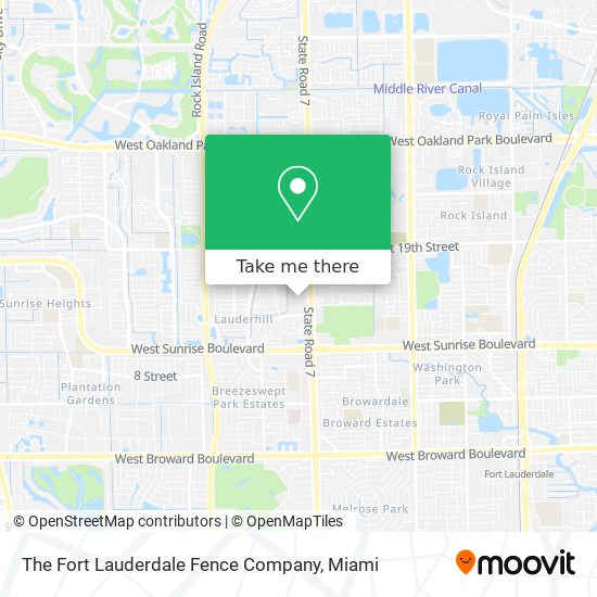 Mapa de The Fort Lauderdale Fence Company