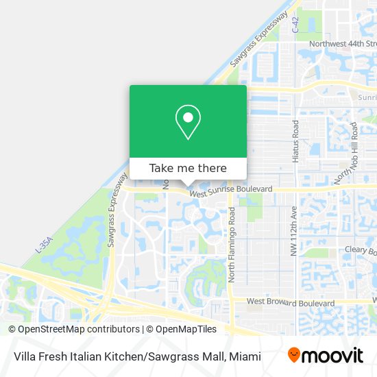 Villa Fresh Italian Kitchen / Sawgrass Mall map
