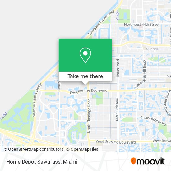 Mapa de Home Depot Sawgrass