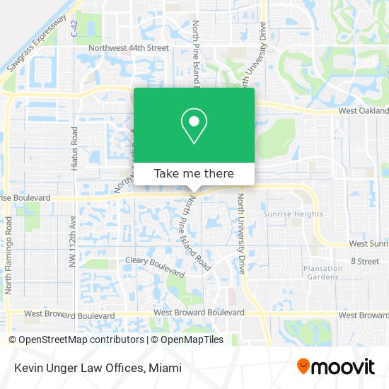 Kevin Unger Law Offices map