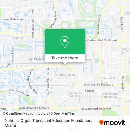 National Organ Transplant Education Foundation map