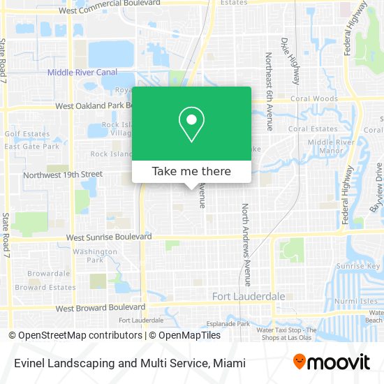 Evinel Landscaping and Multi Service map