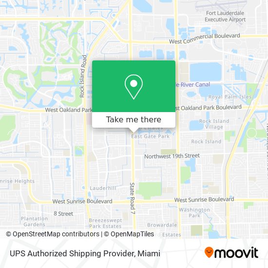 Mapa de UPS Authorized Shipping Provider