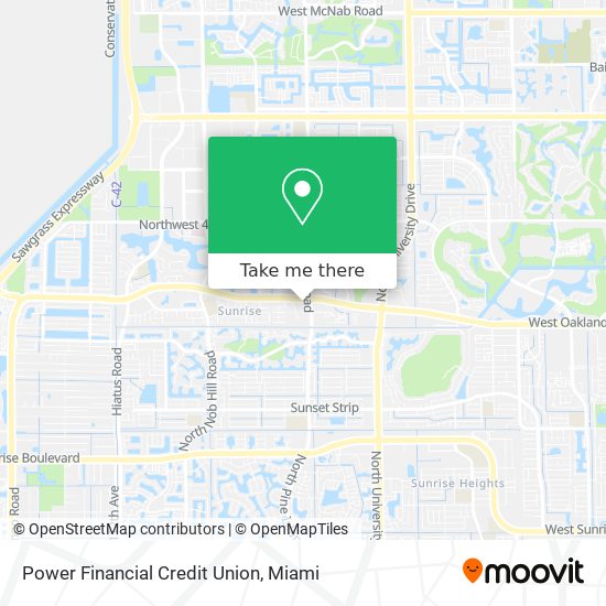 Mapa de Power Financial Credit Union