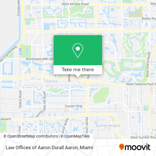 Law Offices of Aaron Durall Aaron map