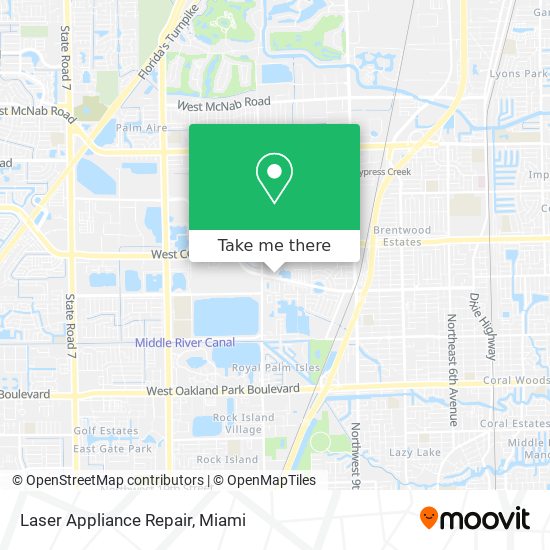 Laser Appliance Repair map