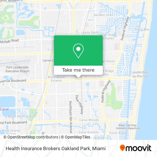 Health Insurance Brokers Oakland Park map