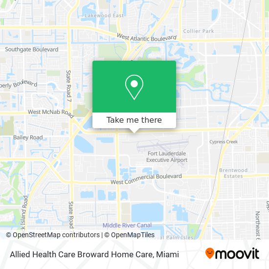 Allied Health Care Broward Home Care map