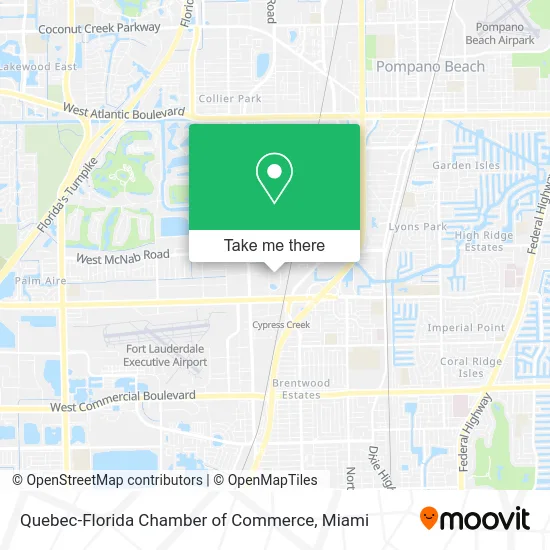 Quebec-Florida Chamber of Commerce map
