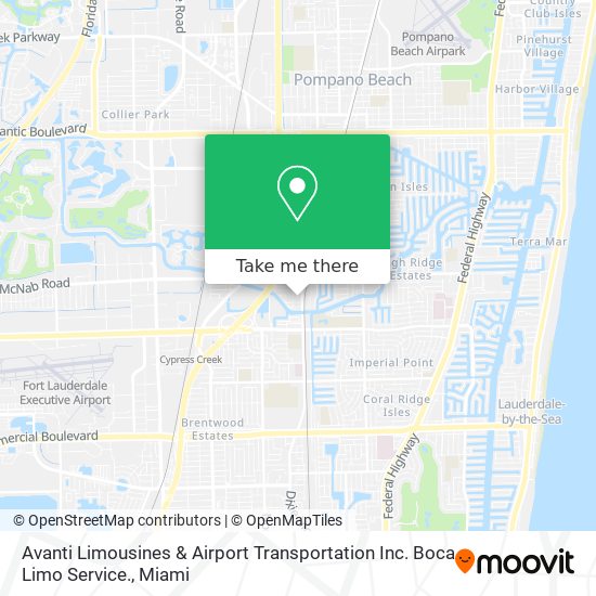 Mapa de Avanti Limousines & Airport Transportation Inc. Boca Limo Service.