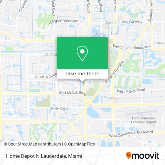 Mapa de Home Depot N Lauderdale