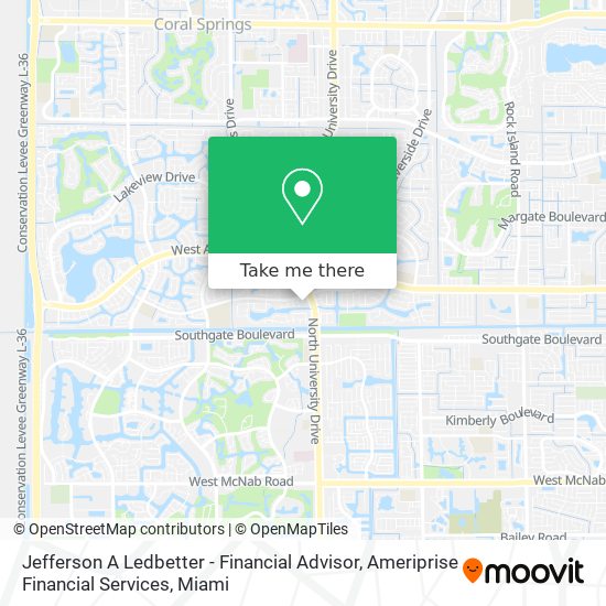 Mapa de Jefferson A Ledbetter - Financial Advisor, Ameriprise Financial Services