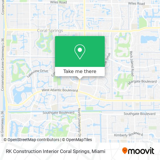 RK Construction Interior Coral Springs map