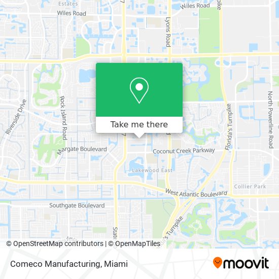 Mapa de Comeco Manufacturing