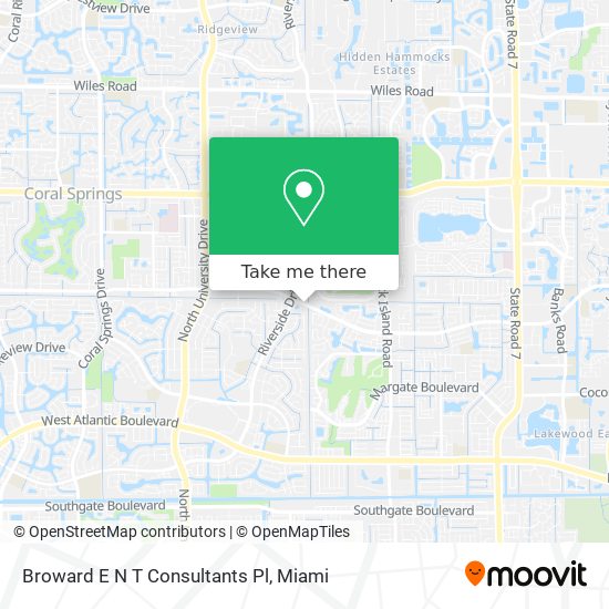 Mapa de Broward E N T Consultants Pl