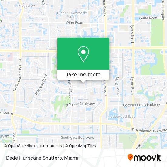 Dade Hurricane Shutters map