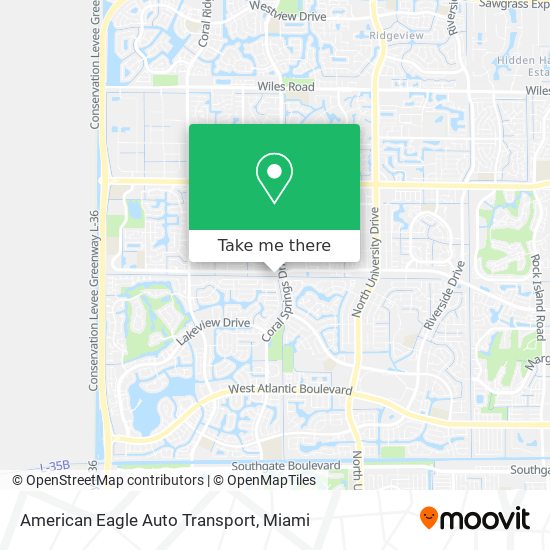 American Eagle Auto Transport map