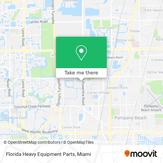 Florida Heavy Equipment Parts map