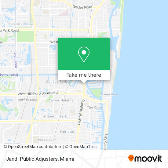 Jandl Public Adjusters map