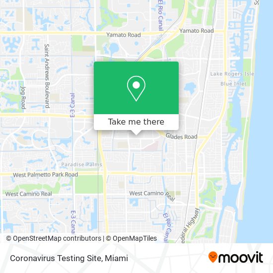 Coronavirus Testing Site map