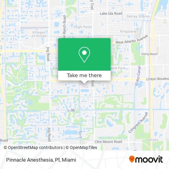 Mapa de Pinnacle Anesthesia, Pl