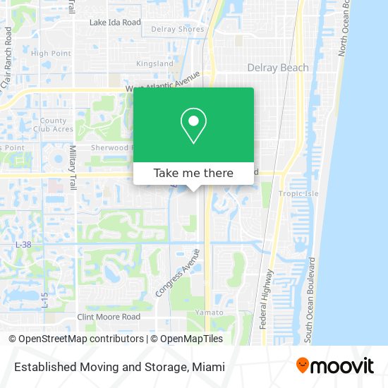 Established Moving and Storage map