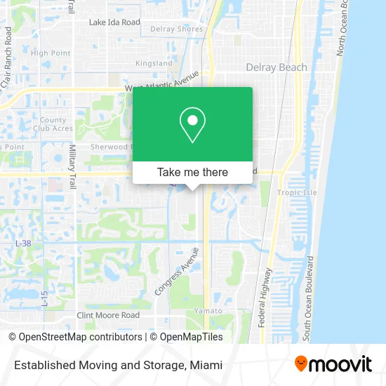 Established Moving and Storage map
