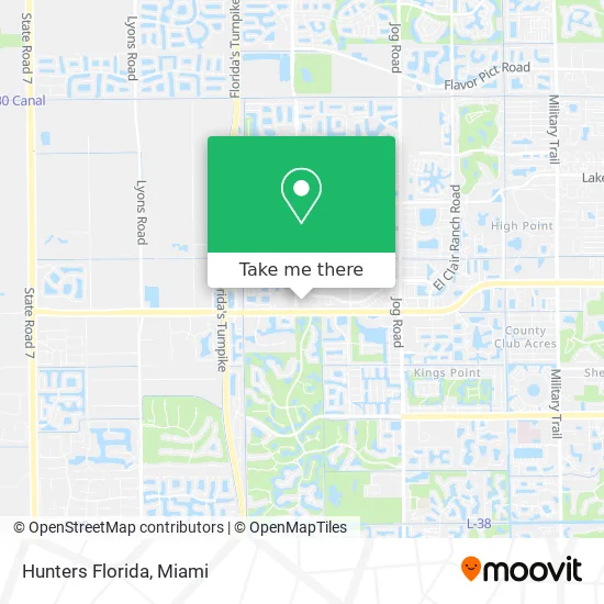 Hunters Florida map