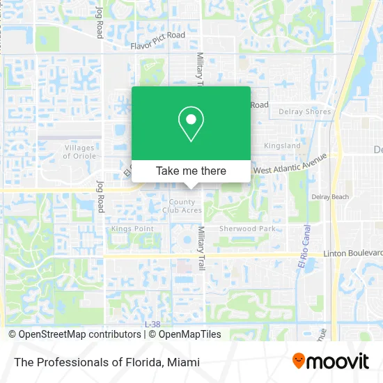 The Professionals of Florida map