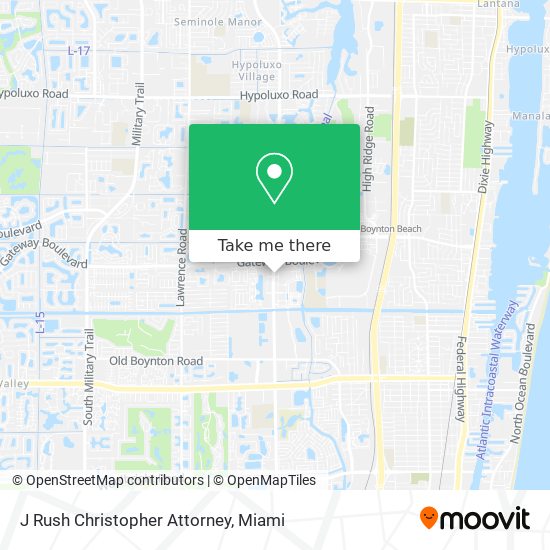 J Rush Christopher Attorney map