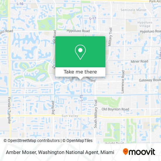 Mapa de Amber Moser, Washington National Agent