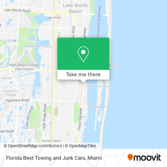 Florida Best Towing and Junk Cars map