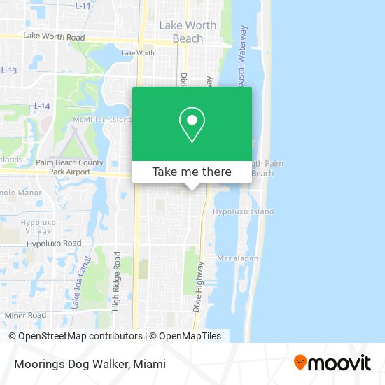 Moorings Dog Walker map