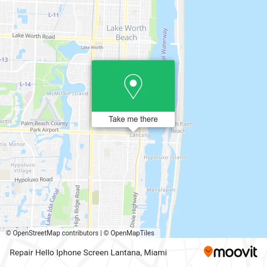 Mapa de Repair Hello Iphone Screen Lantana
